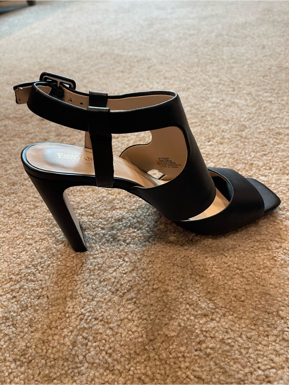 Enzo Angiolini Trudy black open toe block heel sandals - Picture 5 of 10